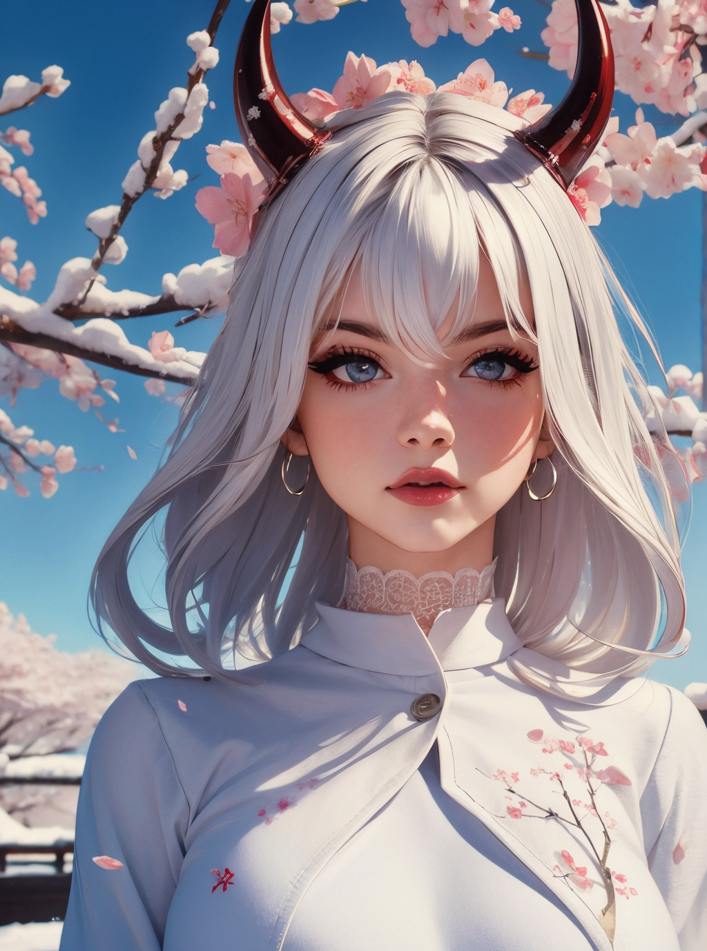 00038-1086529168-1 Girl,  cherry Blossoms, dragon horns, Pretty Face, Face Details,_Negative Space, Snow, White, Epic, White hair,_Lovely girl,.png